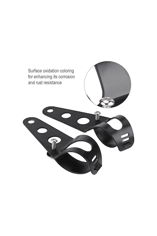 Geeroyoo Motosiklet Farı Tutucu Bracket Seti - 33-43mm Çatal Çapı Uyumlu - Dayanıklı Demir Malzeme - Kolay Kurulum Chrome