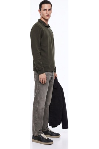 Mustang Haki Erkek Sweatshirt M6wm-swt1025
