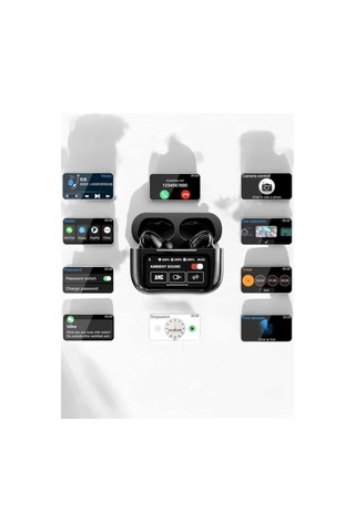 Mey İthalat Bluetooth Kulaklık Kablosuz Ekranlı Anc/enc Destekli Dokunmatik Diğer