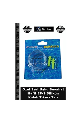 Özel Seri Uyku Seyahat Hafif Ep-2 Silikon Kulak Tıkacı Sarı