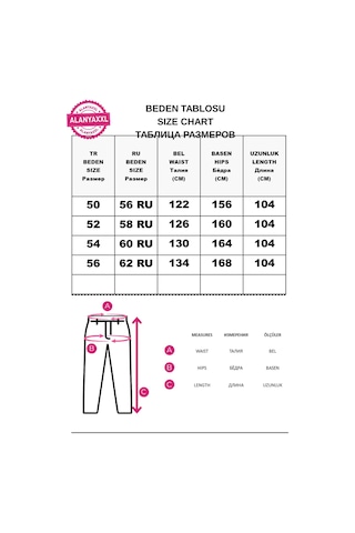 Büyük Beden Beli Lastikli Cepli Likralı Denim Mom Kesim Kadın Pantolon Mavi