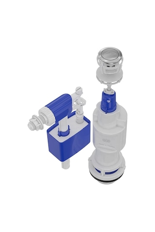 Yandan Girişli Su Tasarruflu Basmalı Klozet Rezervuar İç Takımı Renkli