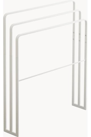 Ovalli Metal Banyo Havlu Askılığı Beyaz