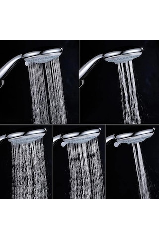 Yapıtaşı Elips Banyo Duş Başlığı-Banyo El Duşu 5Fonksiyonlu Krom