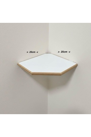 Köşe Raf Düzenleyici Mdf Açık Beyaz