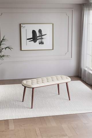 Polo Puf Bench Bank 45 110 Kahverengi Krem