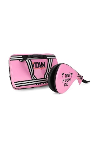 Titan Sport Pembe Darbe Yastığı+raket Ellik 2'li Set