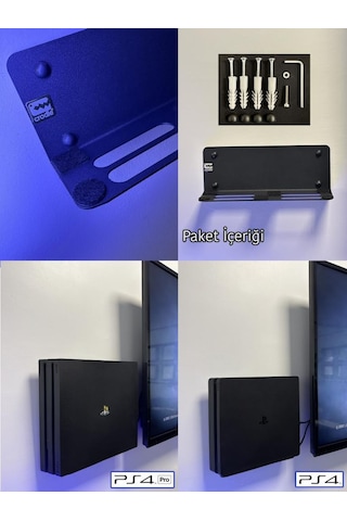 Playstation 4 Duvar Standı Yerden Tasarruf Rahat Hava Akışı Gaming Aksesuar Konsol Tutacağı