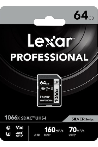 Lexar Professional 1066X LSD1066064G-BNNNG 64 GB SDXC UHS-I V30 U3 Hafıza Kartı