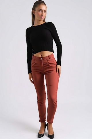 Armonika Kadın Taba Beli Lastikli Paçası Katlamalı Pantolon Arm-26k136042