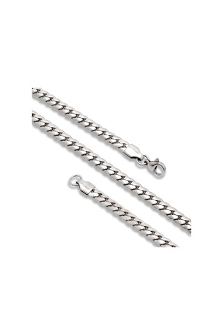 Beycen Aksesuar Ezme Balık Sırtı Erkek Çelik Kolye 7x2mm 55cm Gümüş 3902eck036 Çok Renkli