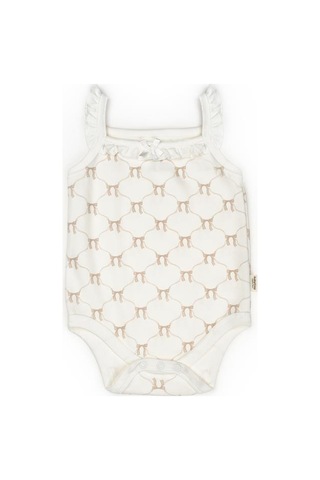 Babycosy Organic Wear Bebek 2li Askılı Zıbın Body %100 Organik Pamuk - Bebek Ve Yenidoğan Serisi - Csy8135 Taş