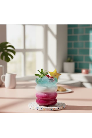 Borosilikat Bardak Bubble Cup Şeffaf