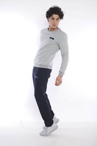 Escetic Erkek Spor G2 Melanj (Açık Gri) Kışlık Sweatshirt Takım, 3 İplik