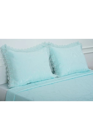 Tulip Polyester Pamuk Şönil Su Yeşili Yatak Örtüsü Çift Kiş. 3 Prç. 696 Mint Yeşili