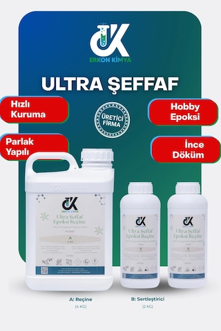 Erkon Kimya Ultra Şeffaf Hobby Epoksi 6 Kg