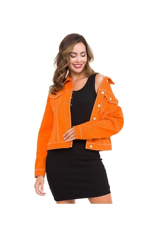 Wj212 Basic Kısa Kadın Jeans Ceket 001