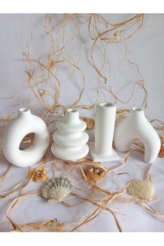 Bohem Grup Vazo Seti Beyaz