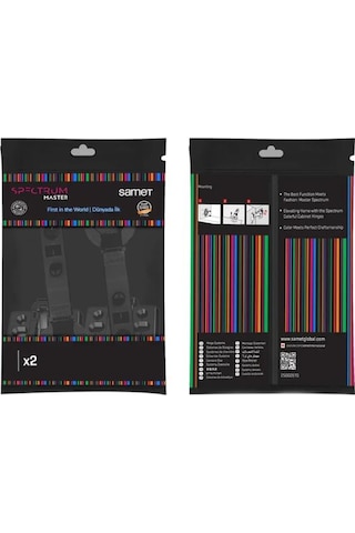 Samet Master Frenli Düz Menteşe Siyah 2 Li Paket