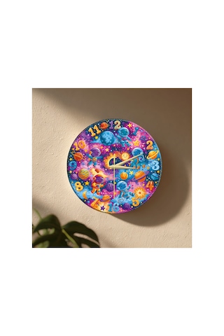 Çocuk Astronotlar Dekoratif Duvar Saati 33 Cm Uv Baskılı Mdf Duvar Saati Çok Renkli Çocuk Astronotlar Dekoratif Duvar Saati 33 Cm Uv Baskılı Mdf Duvar Saati Çok Renkli