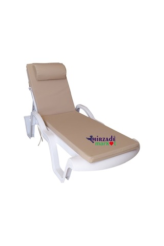 Mirzademarket Şezlong Minderi Lüks Su Geçirmez Kumaş Fermuarlı-A. Bej