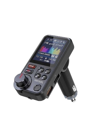 Moly Xiaoguang 1.8 İnç Kablosuz Bluetooth Fm Verici Aux, Qc3.0, Şarj Edilen Tizli Sesli Araç Ürünü