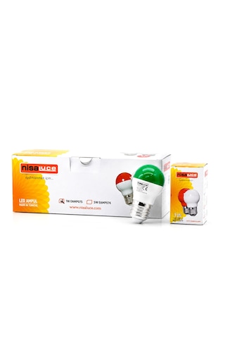 10 Adet 1w E27 Yeşil Yuvarlak Gece Lambası Led Ampul Eamp-075