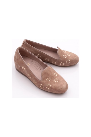 Dgn 447 Kadin Loafer Ayakkabi Vizon Süet