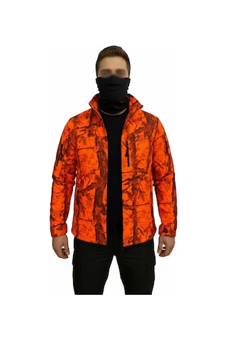 Mysia Outdoor Turuncu Orman Desen Taktik Polar Mont Avcı Mont 7 Cep Çok Renkli