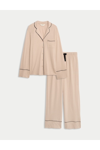 Marks & Spencer Pamuk Modal Karışımlı Pijama Takımı T37002212J Çok Renkli