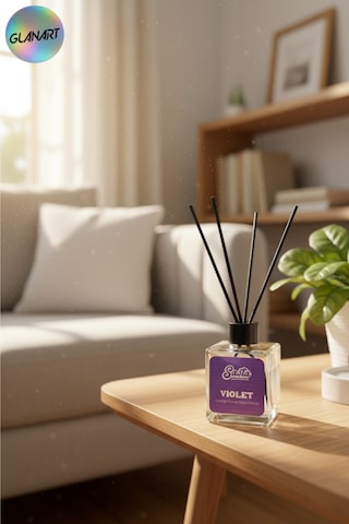 100 Ml Saten Çubuklu Bambu Ortam Kokusu Oturma Odası Violet Menekşe