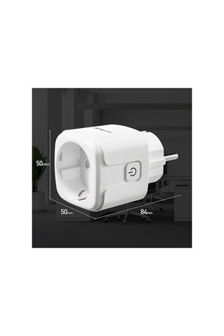 Smart Wifi Soketi, Akıllı Telefon Uygulaması, Alexa Ve Google Asistanı İle Uyumlu, Enerji İzleme, 16 A, 3680 W, Beyaz