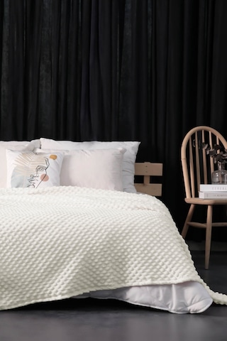 Mink All Season Tomurcuk Çift Kişilik Battaniye - Ekru