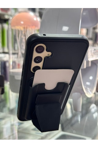 Samsung Galaxy A34 Uyumlu Standlı Deri Kartlıklı Kılıf