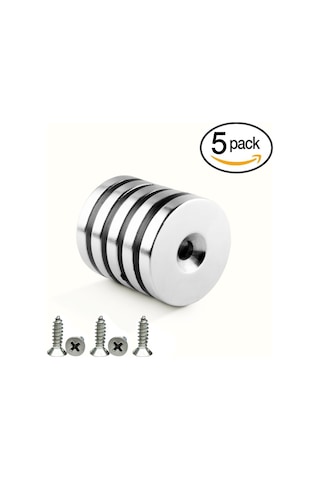 5 Adet 20Mm X 10-5Mm X 5Mm Havşa Delikli Güçlü Neodyum Miknatis N11.24452