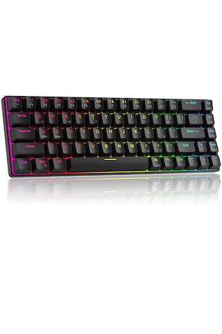 Magegee Mk-box 68 Tuş Rgb Hot-swap Manyetik Kablolu Türkçe Q Siyah Gaming Klavye