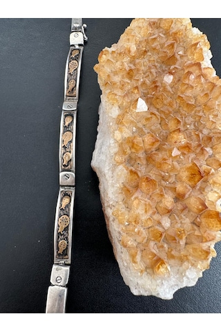 Erkek Gümüş Bileklik Uğur Böceği Figürlü 925 Ayar 28,84 Gram