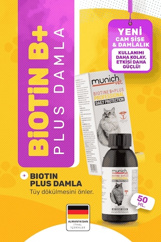 Munich Vet Kedi Tüy Damlası Biotine Plus 50 ML