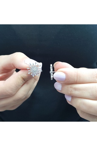 Lova Pırlanta Büyük Kar Tanesi Küpe - 3040108