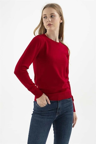 Fashion Friends Kadın Bisiklet Yaka Kazak 23k0245k1 Bordo