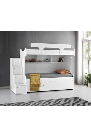 Beenal Samara Ranza -3 Karyolalı Merdivenli Ranza,Yavrulu Karyola