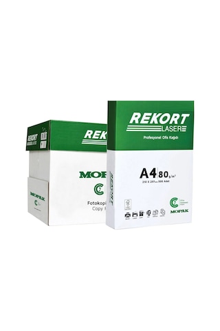 Mopak Rekort A4 80gr/m2 Fotokopi Kağıdı 2500 Adet 5pk 500