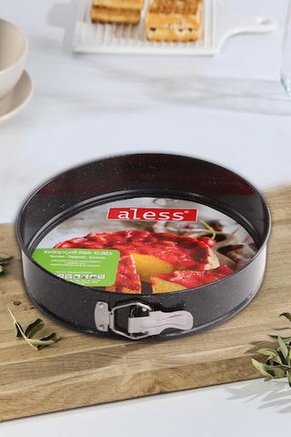 Aless Yanmaz Yapışmaz 24 Cm Kelepçeli Kek Kalıbı Siyah