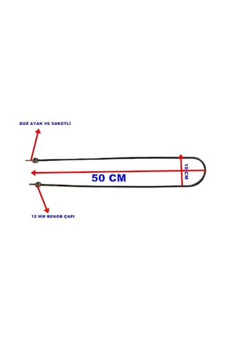 Ender Benmari 50cm Rekorlu Düz Rezistans 2000w 220v 8,5 Cr-ni