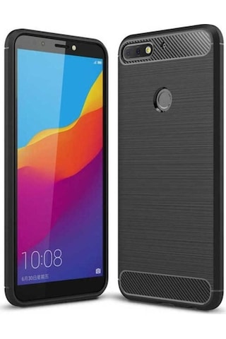Huawei Y7 2018 Kılıf Zore Room Silikon Kapak Siyah