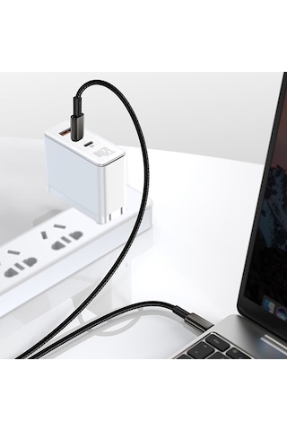 Baseus Tungsten Gold PD100W Şarj kablosu Usb C to Usb C Kablo 2 M