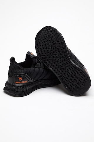 Tonny Black Rahat Kalıp Şeritli Bağcıklı Çocuk Unisex Siyah Spor Ayakkabı Tbqnt-3 Siyah