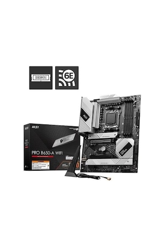 Msı Pro B650-a Wıfı6e Ddr5 Hdmı-dp Pcıe 4.0 Am5 Atx