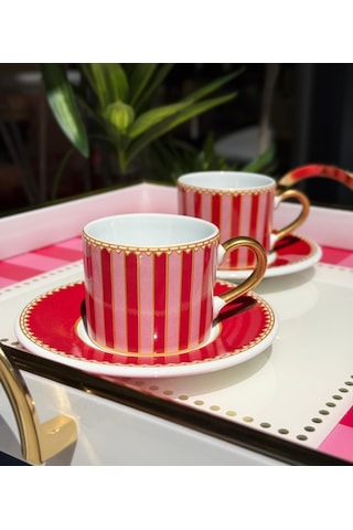 2 Kişilik Red Double Kahve Fincanı-5152 Kırmızı