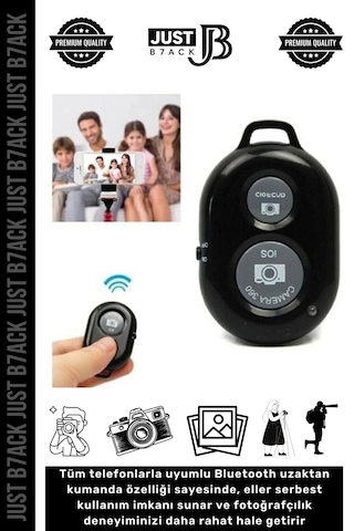 Uzaktankumanda Bluetooth Tüm Telefonlara Uyumlu Pilli Fotoğraf Video Selfie Uzaktan Kumanda